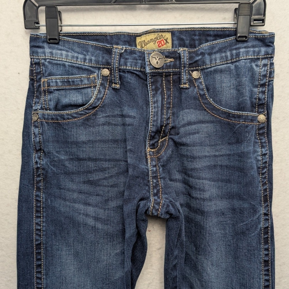 Wrangler 20X No. 44 Slim Straight Jeans Mens 28x32 Dark Wash - Picture 2 of 15